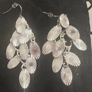 *Bohemian Shiny Silver dangle earrings .925 French hooks!